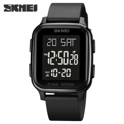 Skmei Mens 5Bar Waterproof Calendar Countdown Electronic Wristwatches Clock Reloj Hombre Fashion LED Light Digital Watch 1858