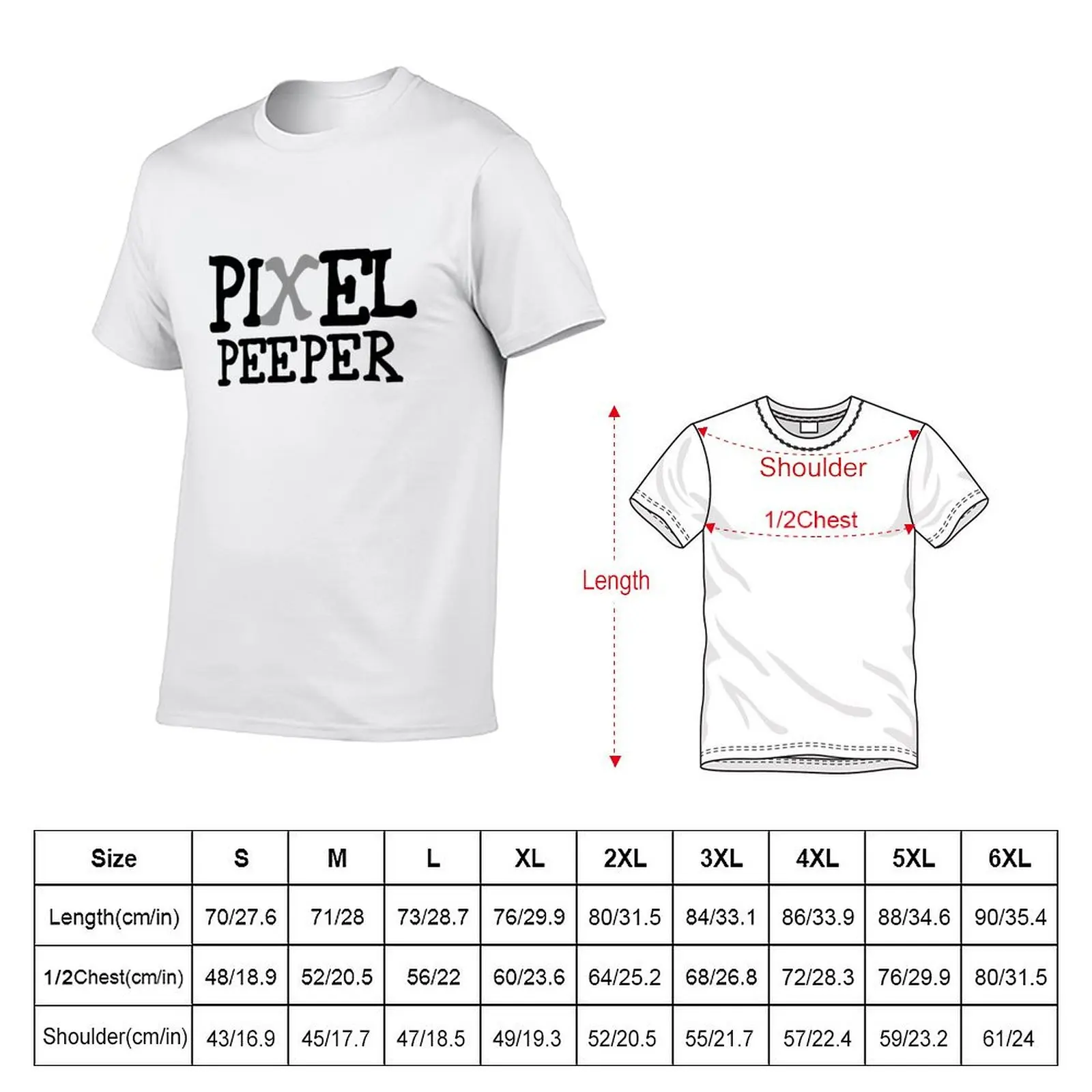Pixel peeper T-Shirt Basic Casual Wear Short Sleeve Top