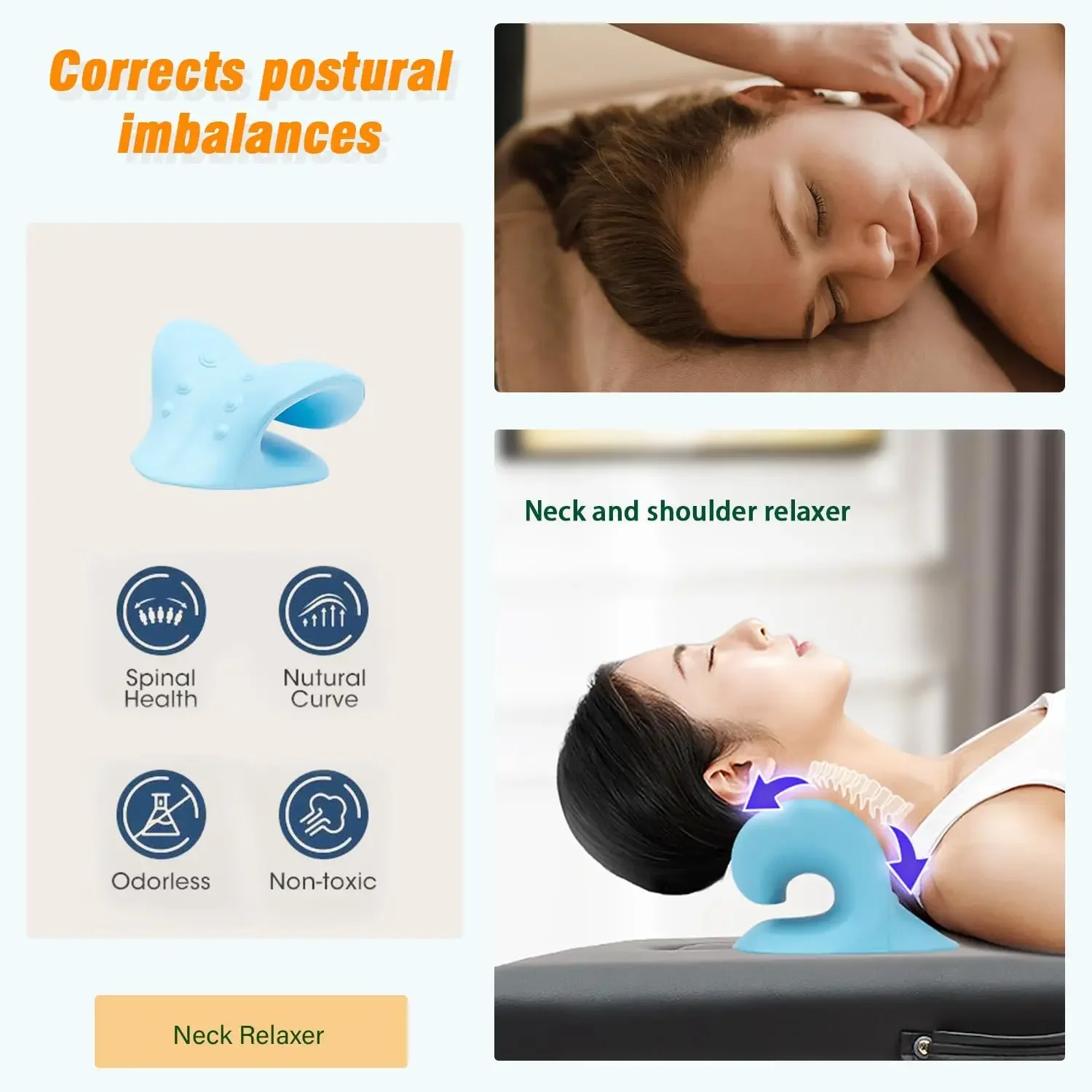 Portable Massage Table w/Neck Stretcher, 84 inch Sturdy Foldable Massage Bed Tattoo Table Adjustable Lash Bed Esthetician