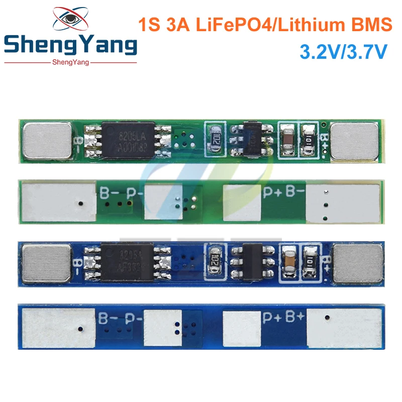 TZT 1/5/10PCS 1S 3.2V 3.7V 3A LiFePO4 / Lithium Li-ion BMS PCM Battery Protection Board Pcm For 18650 32650 Battery Packs