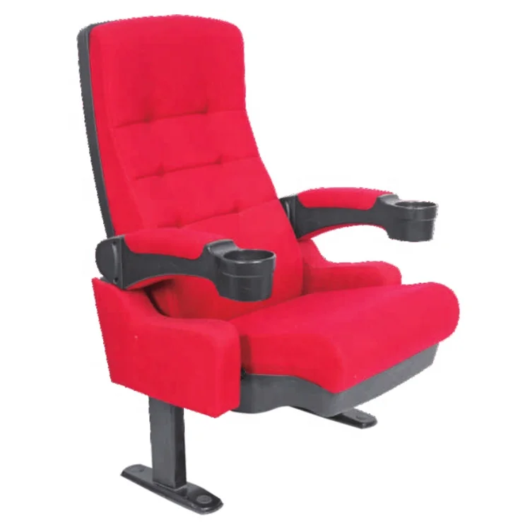 

High Back Classical VIP Audience Theater Furniture Movie Room Cinema 6 Seats Chairs With Fixed Armrest