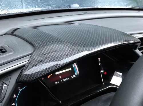 

For Honda Civic 2016-2020 Central Console Dashboard Panel Trim ABS Carbon Fiber