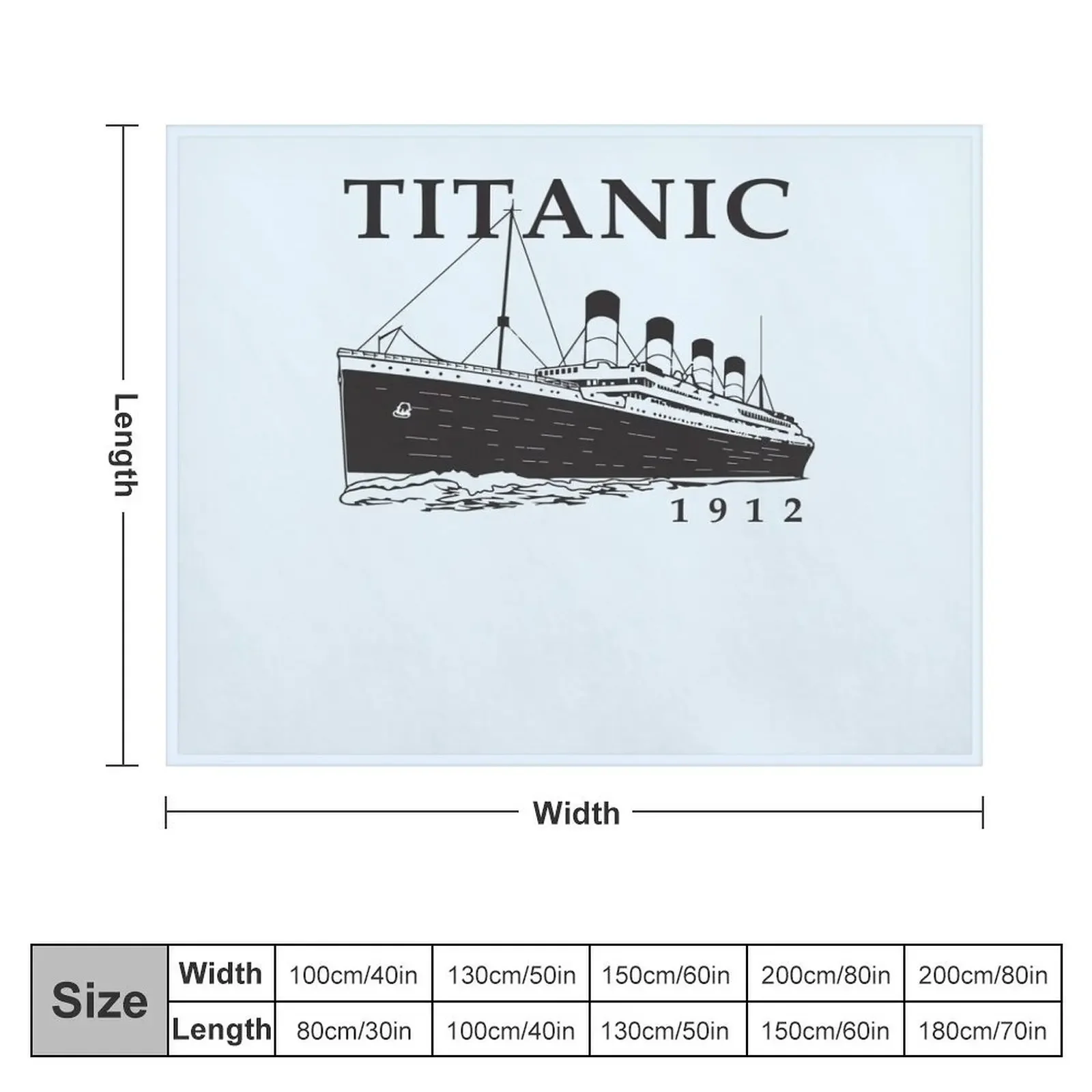 Titanic Queen of the Ocean Vintage Cruise Sinking Ship Atlantic Voyage Throw Blanket Softest Multi-Purpose wednesday Blankets