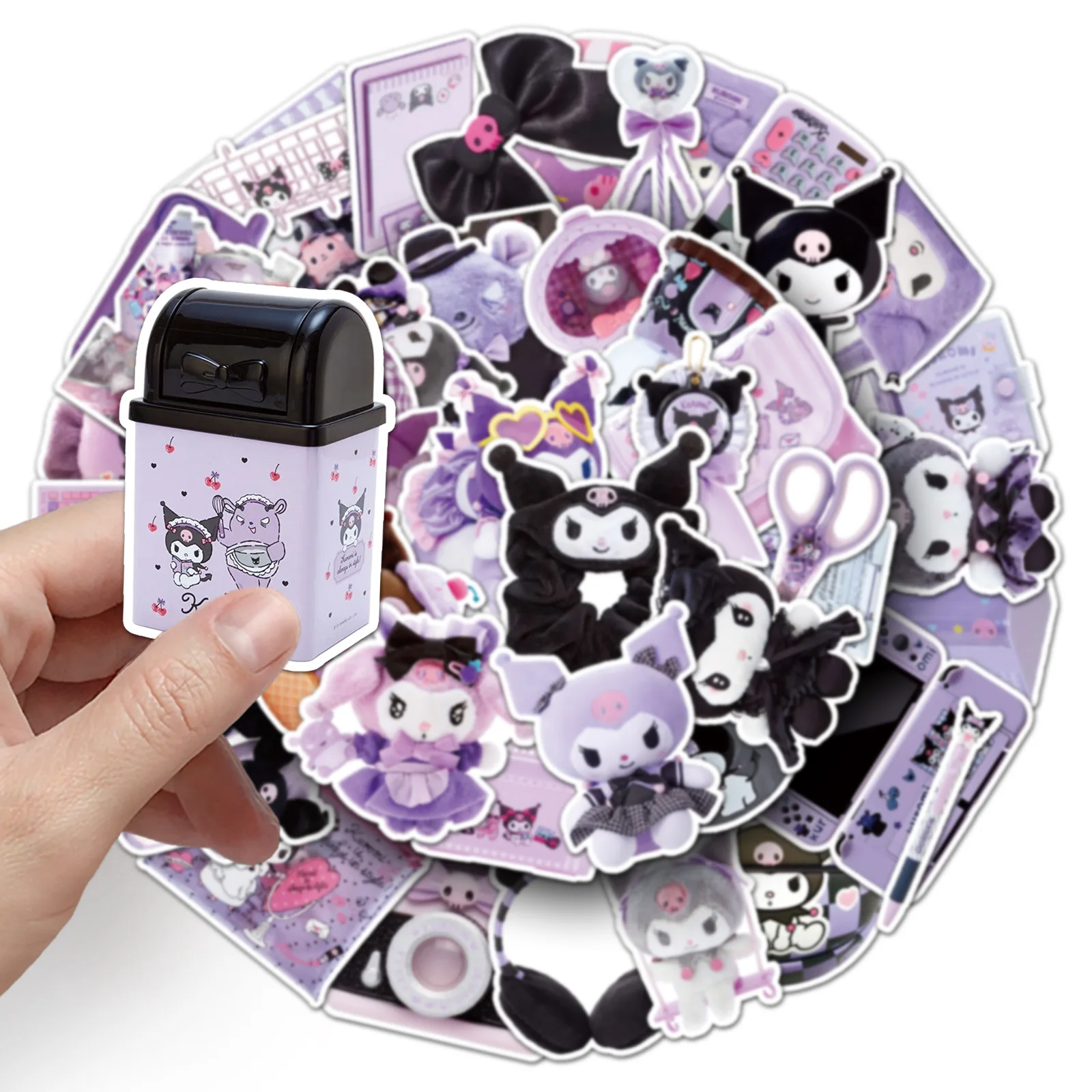 

50PCS Sanrio Kuromi Series Cartoon Cute Graffiti Stickers Suitcase Mobile Phone Case Laptop Skateboard Personalized Stickers