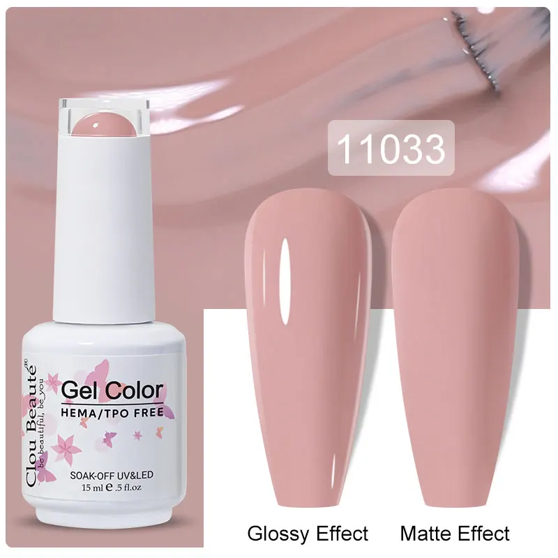 Clou Beaute 15 ml Gel Nagellak Semi-permanente Hybride Zwart Rode Kleur Gel Polish Nail Art UV Nagel emaille Vernis Nagelbenodigdheden
