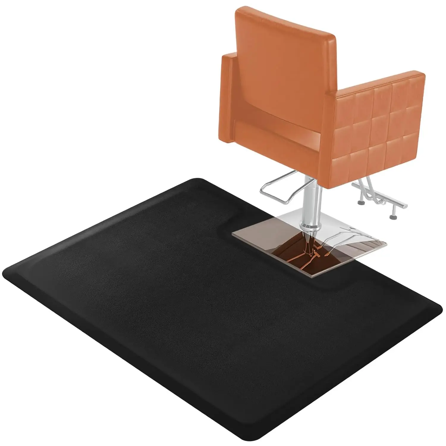 

Salon Barber Floor Mat Anti Fatigue for Hairstylist Standing 3' x 4', 1/2'' Thick Comfort Matt Square Base for Salon Styling