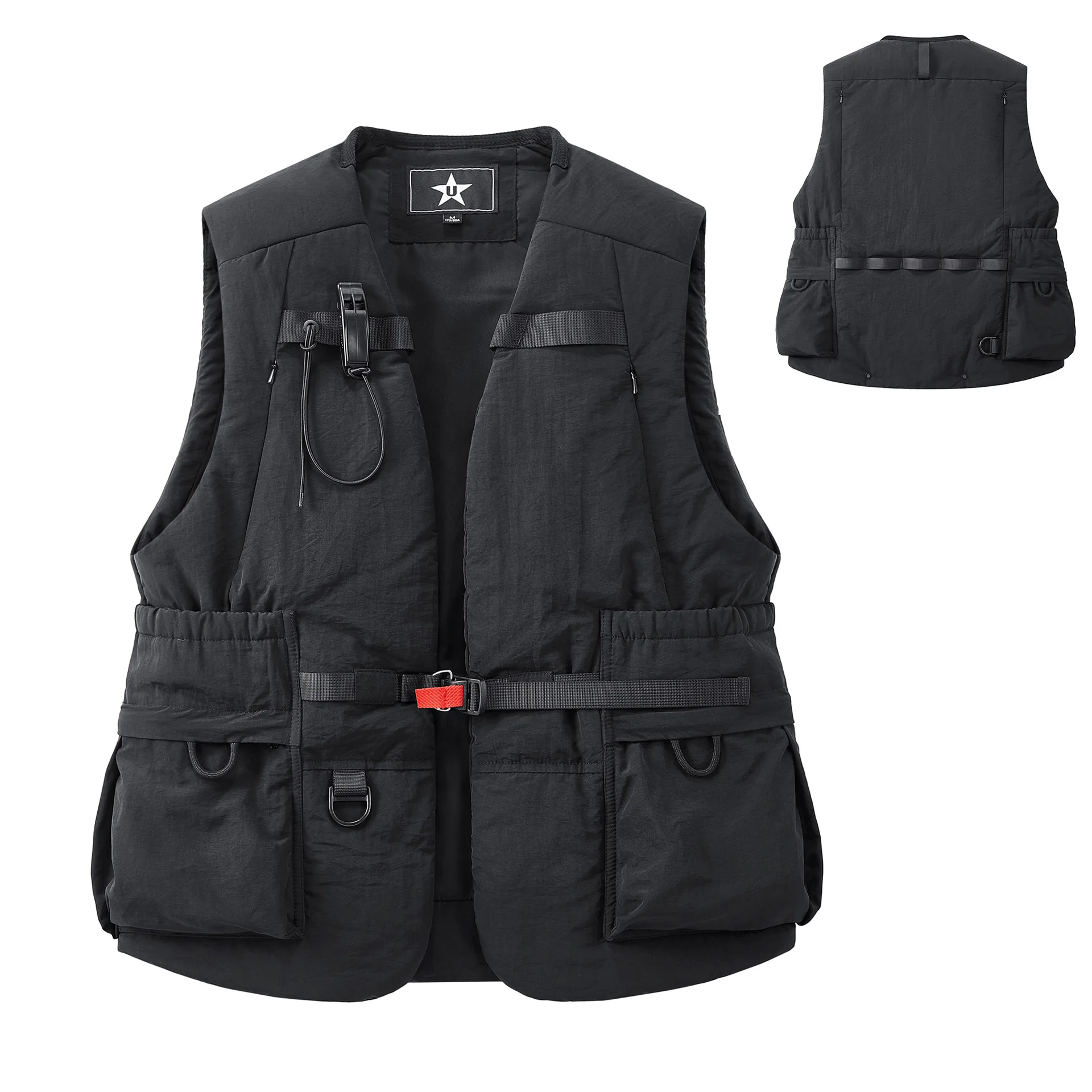 

Autumn and winter thickened thermal vest men's outdoor multi-pocket vest new mountaineering outerwear vest