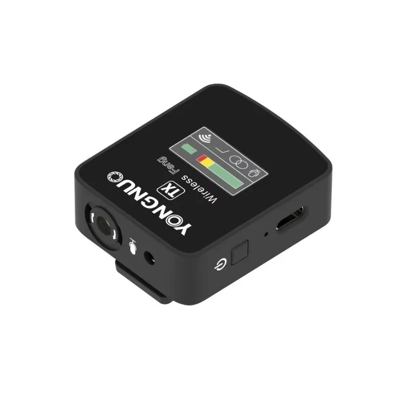 Feng 2,4G micrófono inalámbrico transmisor receptor micrófono Lavalier pantalla TFT enchufe de 3,5mm para cámara de teléfono inteligente portátil
