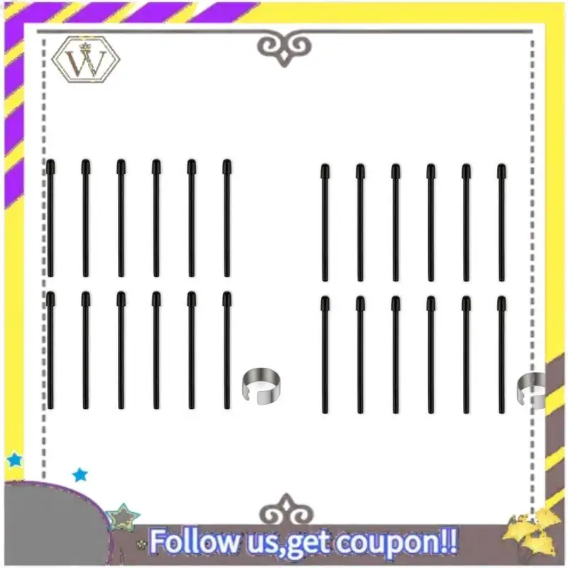 

AU33-Standard Pen Nibs For WACOM, 24Pcs Black Replacement Refill Pen Tips For Wacom Intuos Pro, Wacom Imobilestudio Pro