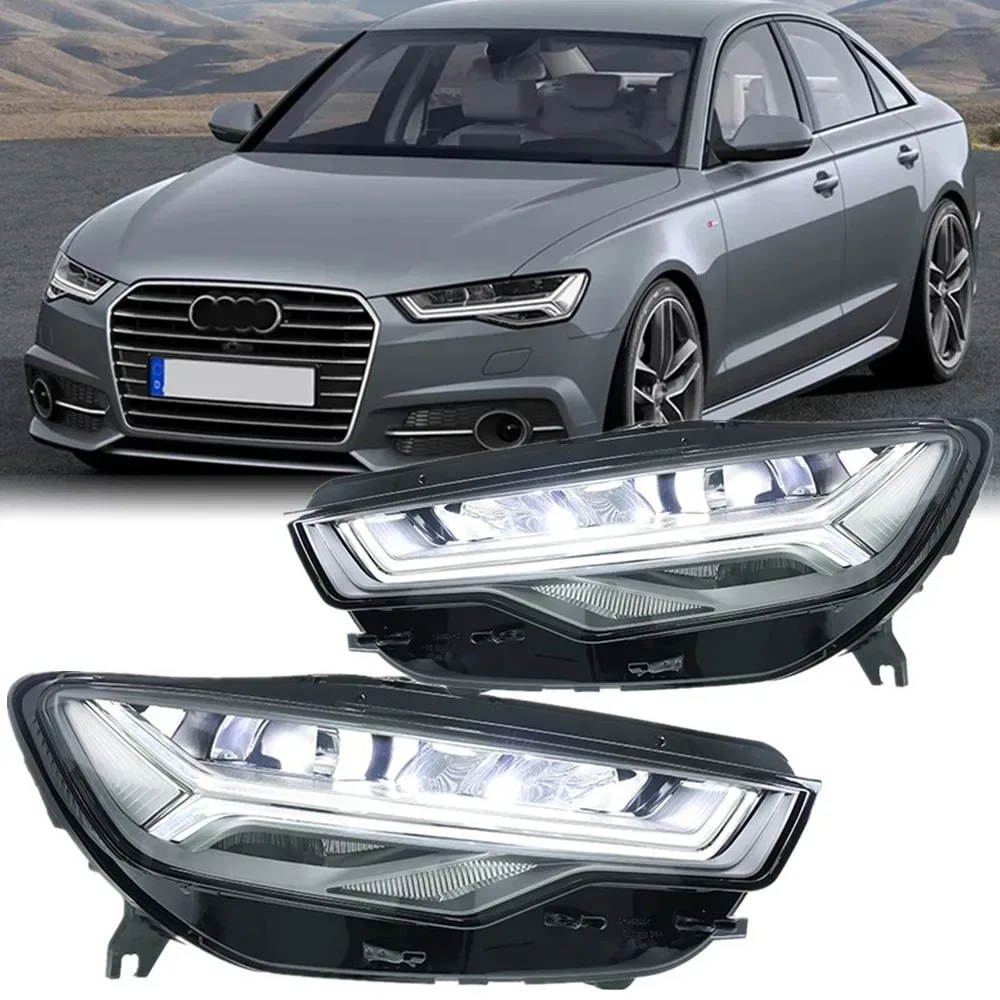 Car Accessories Head Lamp For Audi A6 C7 LED Headlight 2012-2018 A6L Upgraded Front Led DRL Turn Signal Lights Plug And Play