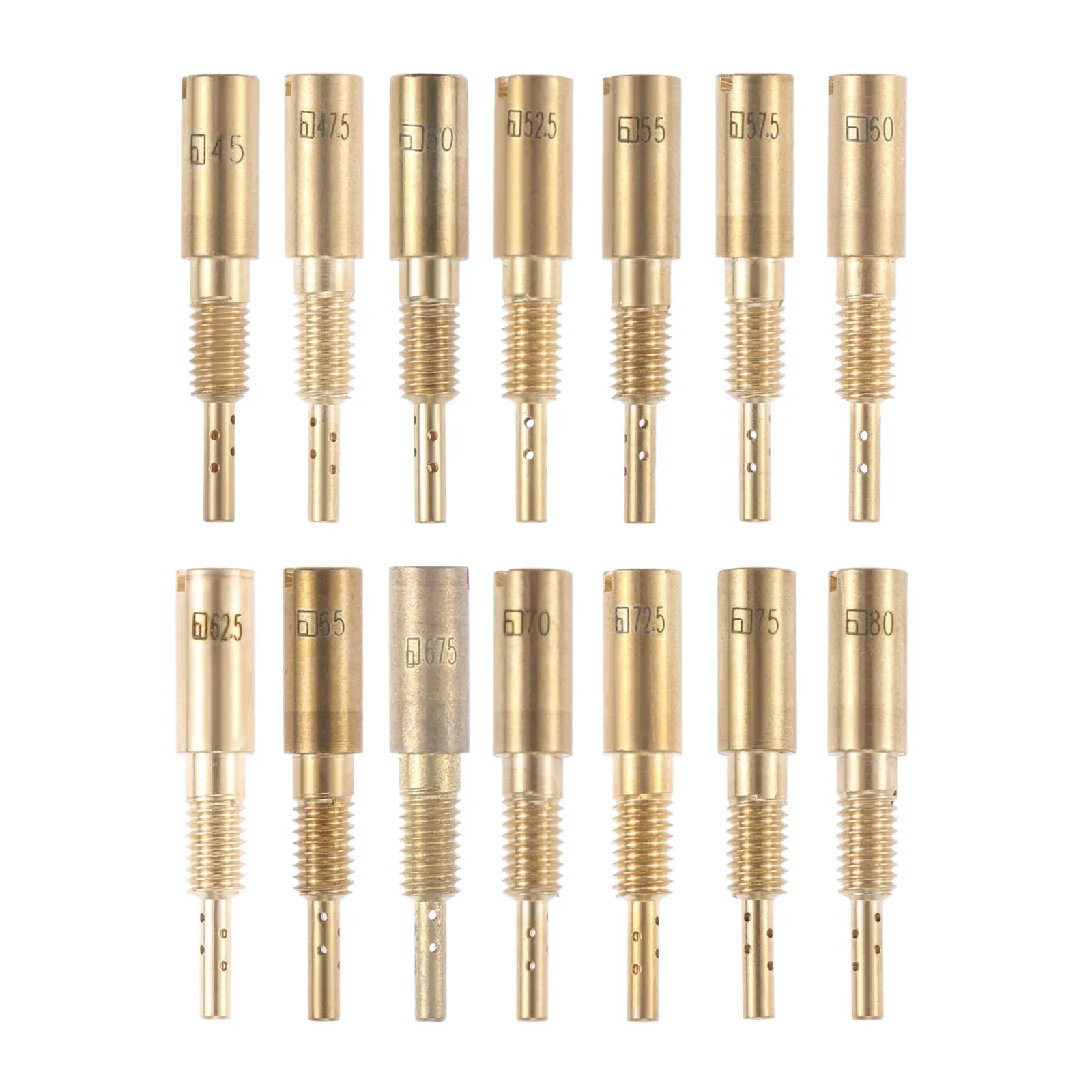 Pilot Jet Slow Jet Kit Fit for Mikuni Kawasaki Suzuki Carburetors VM28/486 45 47.5 50 52.5 55 57.5 60 62.5 65 67.5 70 72.5 75 80
