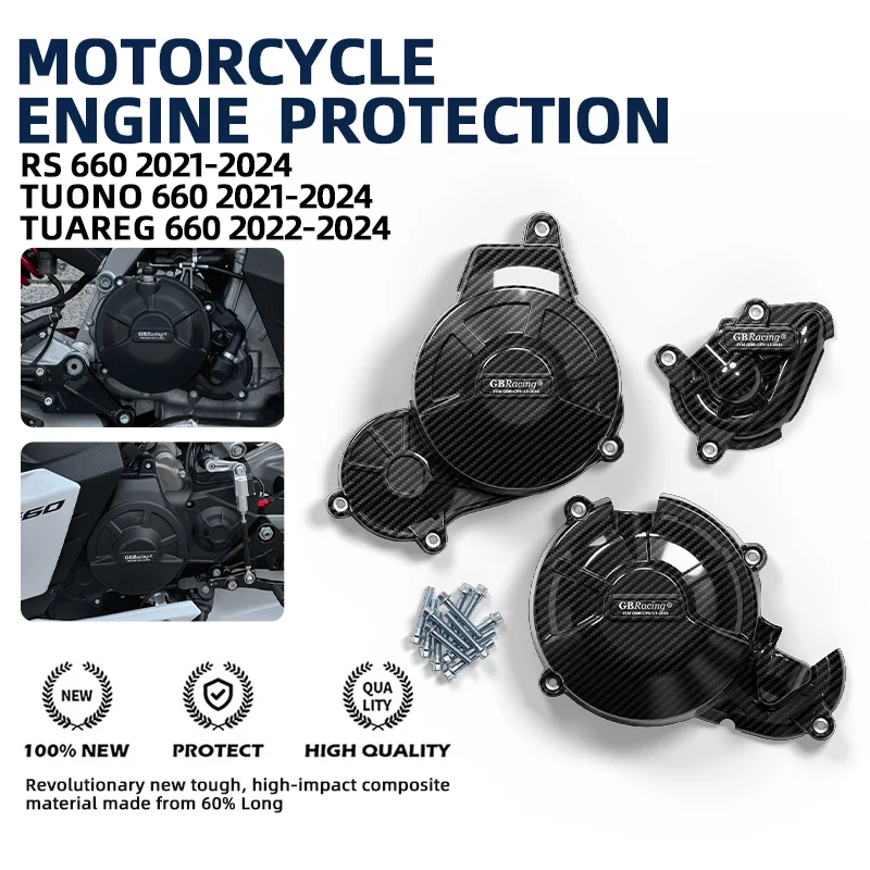 

Аксессуары GBRacing для мотоциклов APRILIA RS 660 Tuono 660 2021-2024 Tuareg 660 2022-2024 V2, комплект дополнительных накладок на двигатель