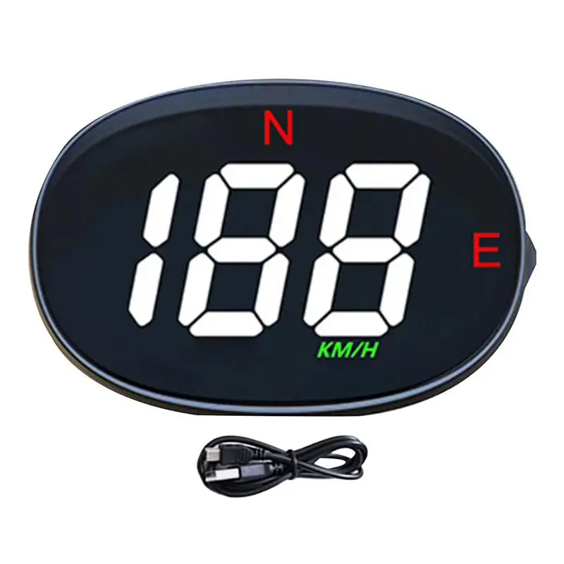 GPS Digital Speed Meter Head Up Display Vehicle Speed Compass GPS Smart Gauge Speedometer With Overspeed Alarm For Boat Car