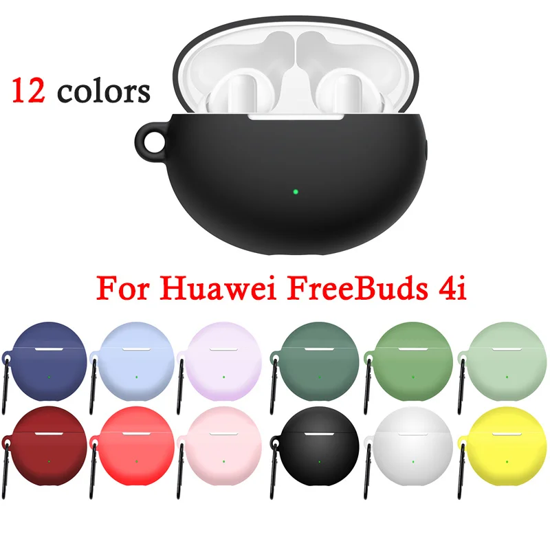 Silikon Kopfhörer Abdeckung für Huawei Freebuds 4i Bluetooth Ohrhörer Abdeckung Anti-Verloren Flüssigkeit Kopfhörer Fall Zubehör mit Haken