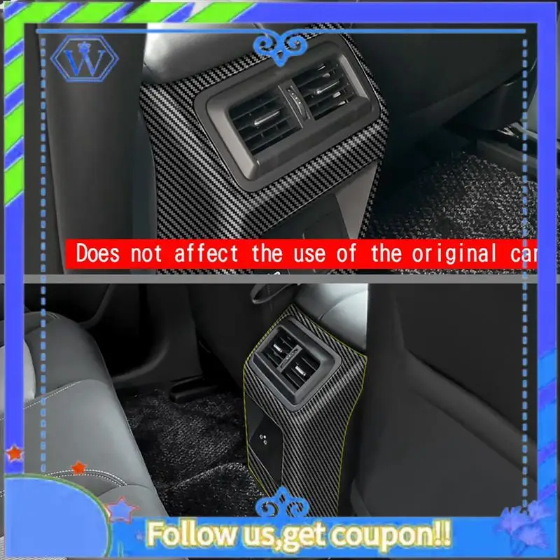 

M46K-For Mazda CX-60 2022-2023 RHD Car Rear Air Conditioner Vent Outlet Frame Anti-Kick Panel Cover Trim ABS Carbon Fiber Access