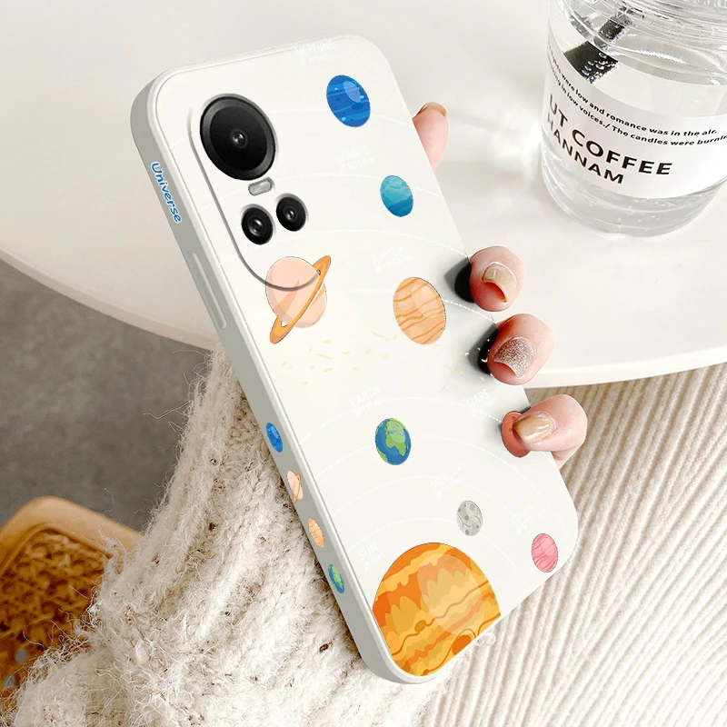 R eno 10 Fantasy Planet Silicone Phone Case For OPPO Reno 6Z 5F 5Pro 7Z 7Lite 7 8 8T 8Pro 10 10Pro 10ProPlus 12 12F 12Pro Cover