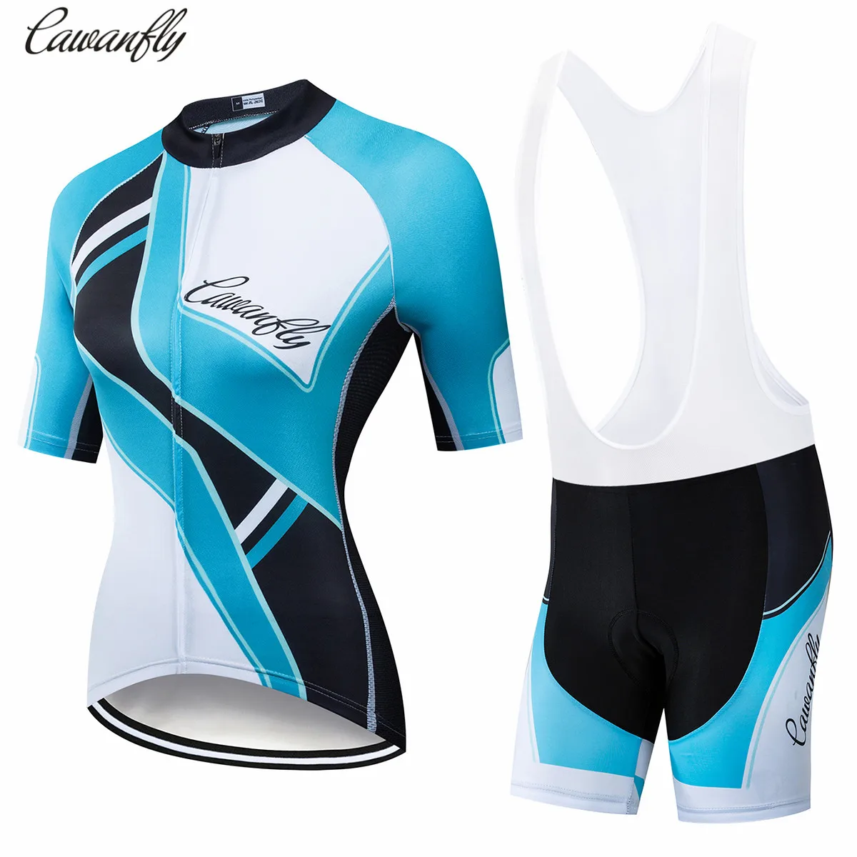 CAWANFLY Short Sleeve  Summer Cycling Jersey Set Women Mountain Bike Clothing Breathable  Wear Pro Team Bicycle Clothes