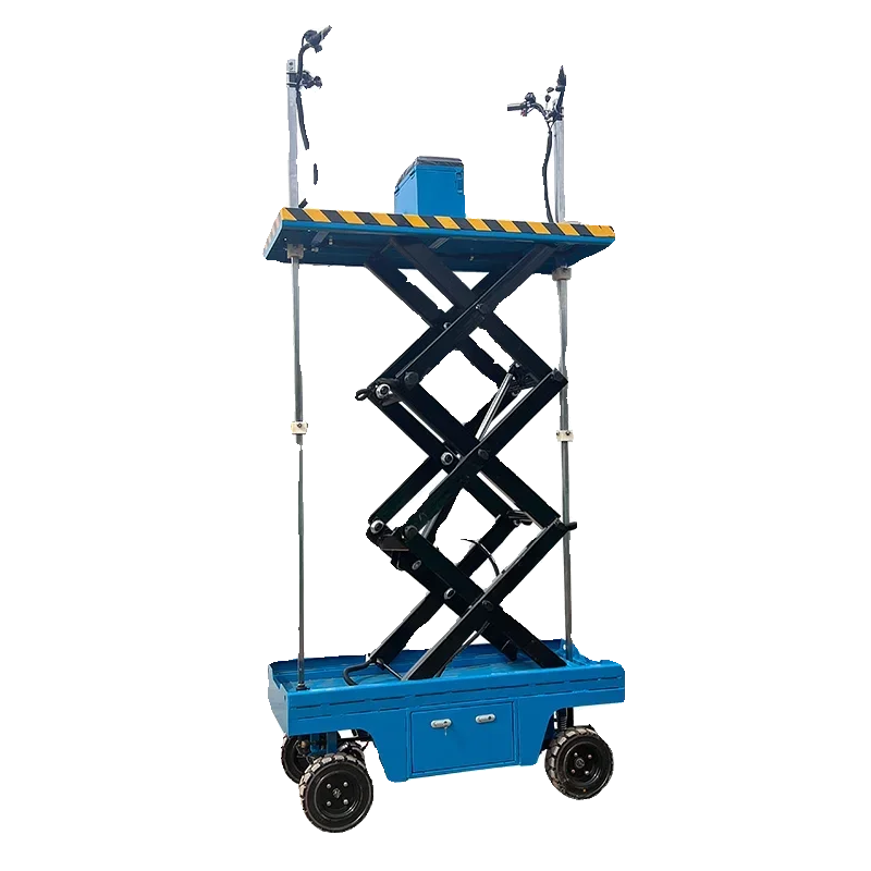 Small electric hydraulic lift truck scissor fork breeding patrol climbing operation platform orchard agricultural factory constr