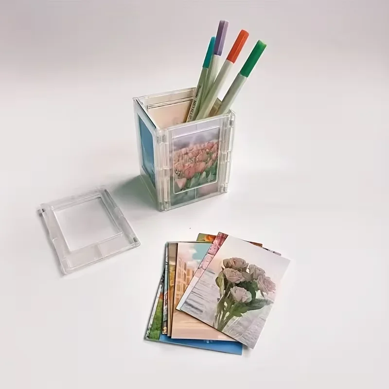5/10 Stück magnetische Fotorahmen, Kühlschrankmagnete, lustiger kleiner Fotorahmen für Mini-Filmpapiere, Heimbüro-Ornamente, Urlaubsgeschenk – Detail 8