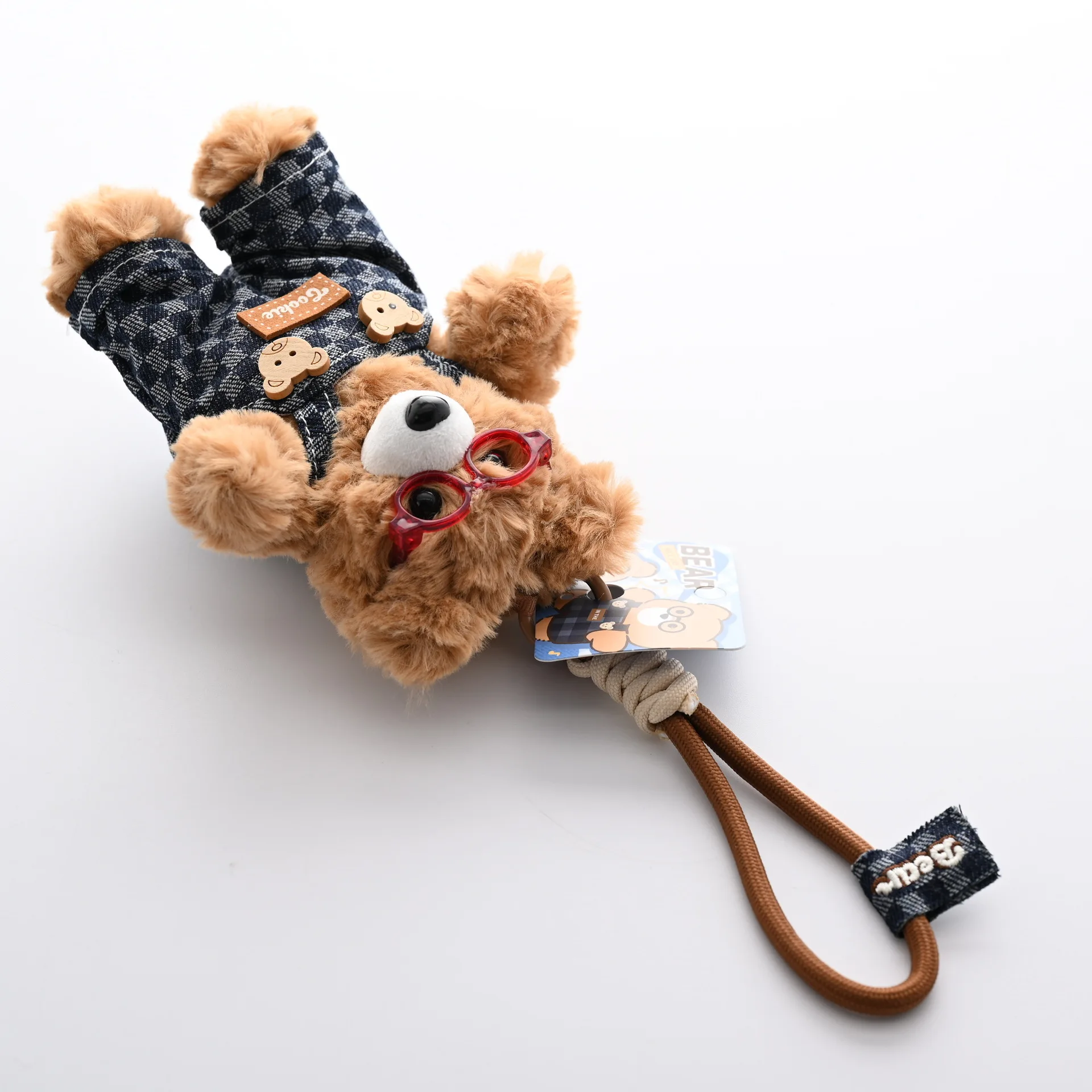 アウトドア野生のクマのバッグペンダントキーホルダーぬいぐるみ誕生日プレゼント人形マシン