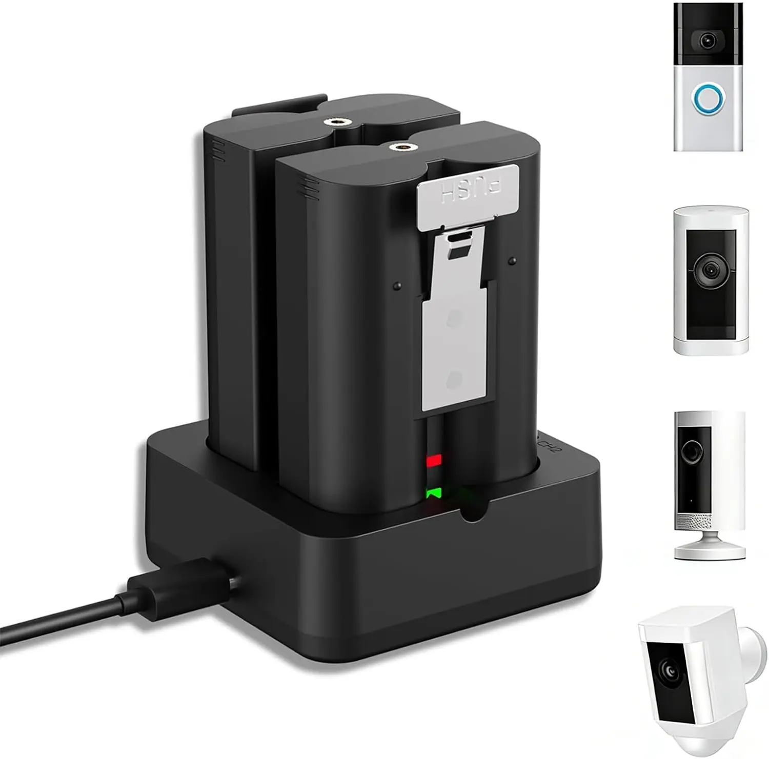 6040mAh Replacement Li-ion Battery For Ring Video Doorbell 3/3PLUS/4 Stick Up Cam Spotlight Cam Peephole Cam with Charger