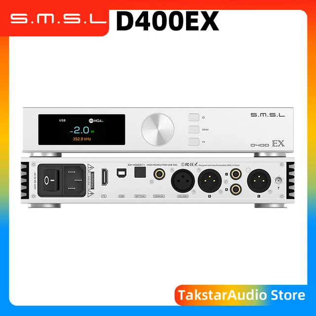 SMSL D400EX AUDIO DAC 1*AK4191 2*AK4499EX Flagship DAC Chips OPA1612A  LME49720 XU316 MQA-CD DSD512 32bit/768kHz Blutetooth - AliExpress