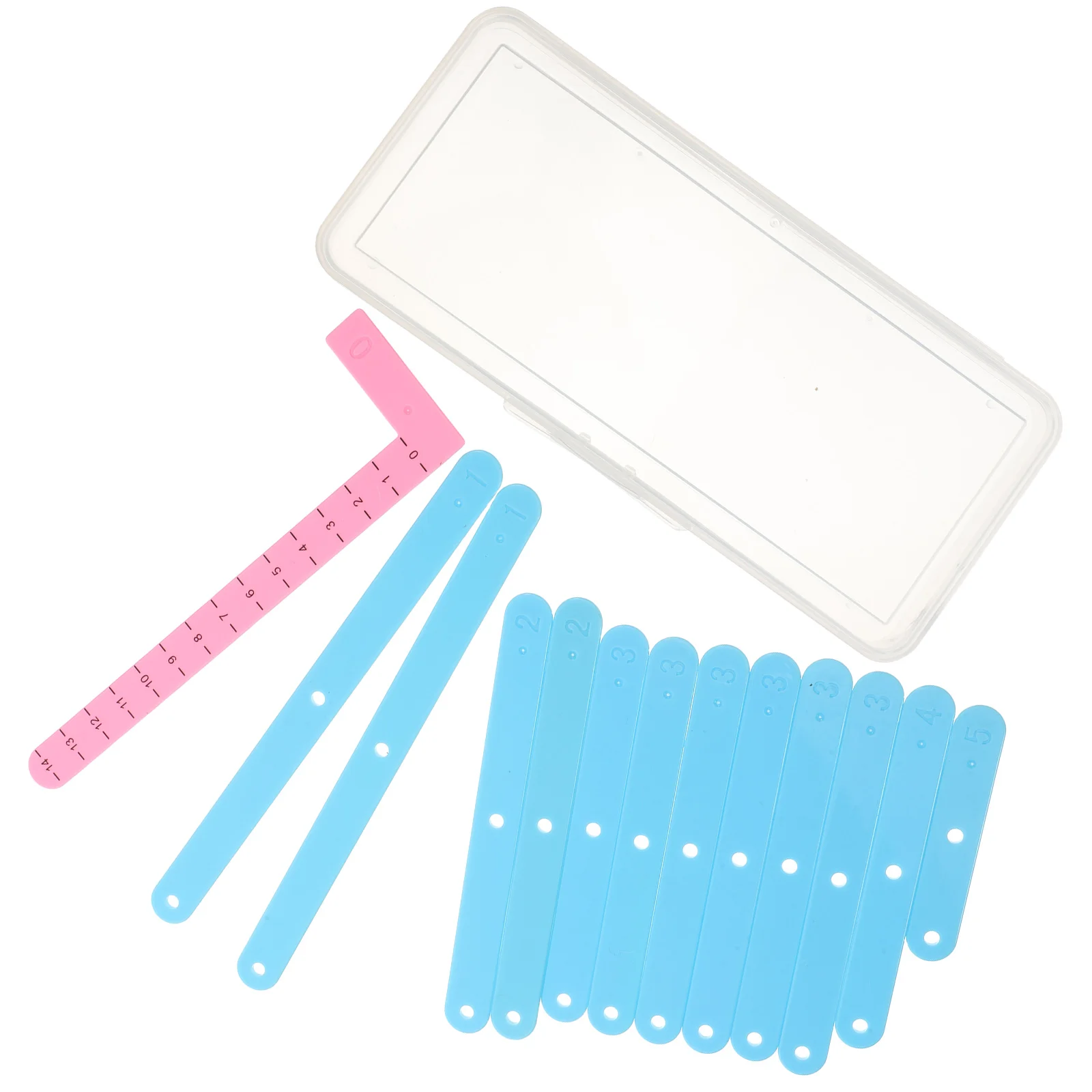 

12 Pcs Polygon Splicing Strip Plastic Math Tools Demonstrator Primary School