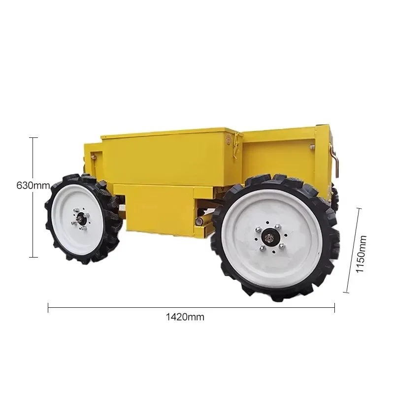 

4WD 500kg Remote Control All-Terrain Transporter – Agricultural Climbing Vehicle Trailer Carrier Trolley