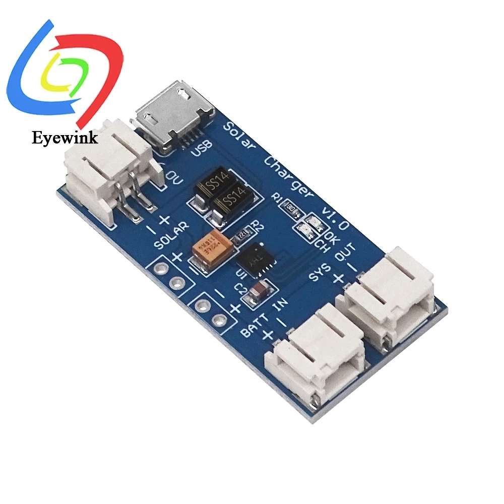 CN3065 Mini Solar Lithium Battery Charger Board 500MA Lipo Charging Module Solar Panel Micro USB For Arduino image 3