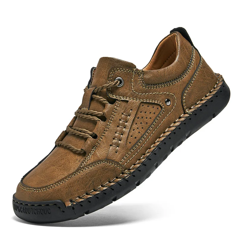 Spring and summer casual men's shoes, loafers, trendy slip-on shoes, comfortable genuine leather