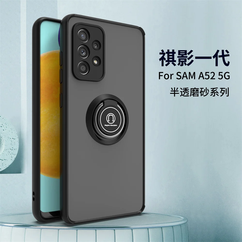 NEW Magnetic Matte Case For A42 A33 A32 A31 A03 A04 Samsung Galaxy A73 A72 A71 A52 A51 A50 PluShockProof Ring Holder Cover Full