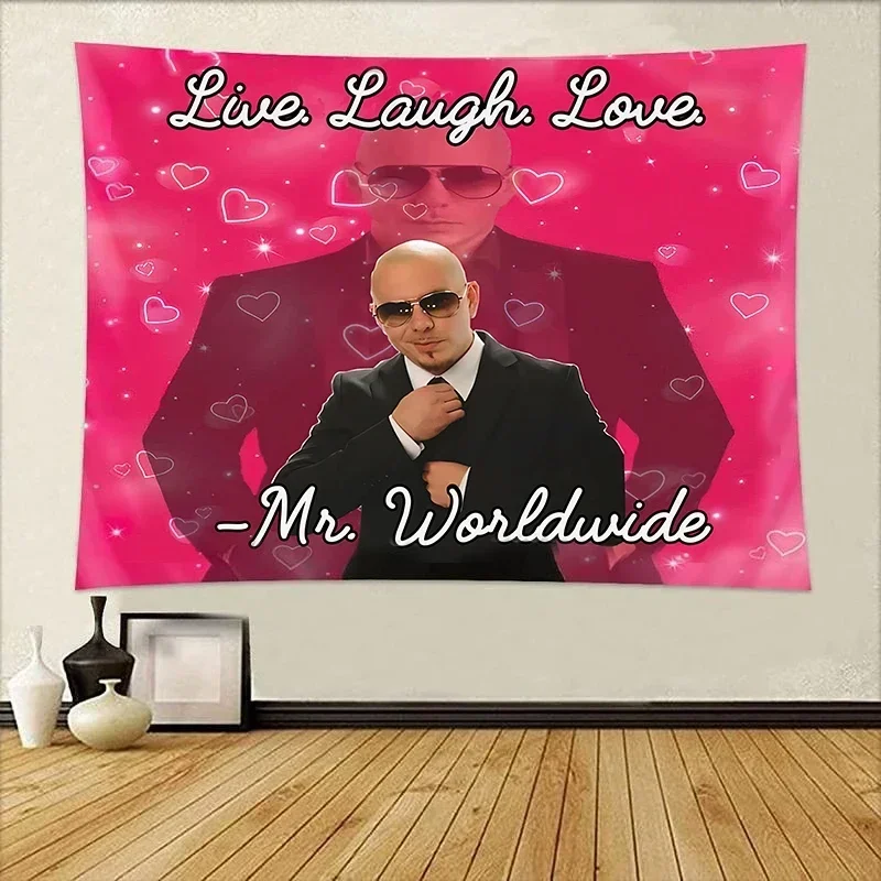 Mr world Wall Tapestry Gobelin Funny Meme Aesthetic  India Hippe Decor Tapestries Living Room Home