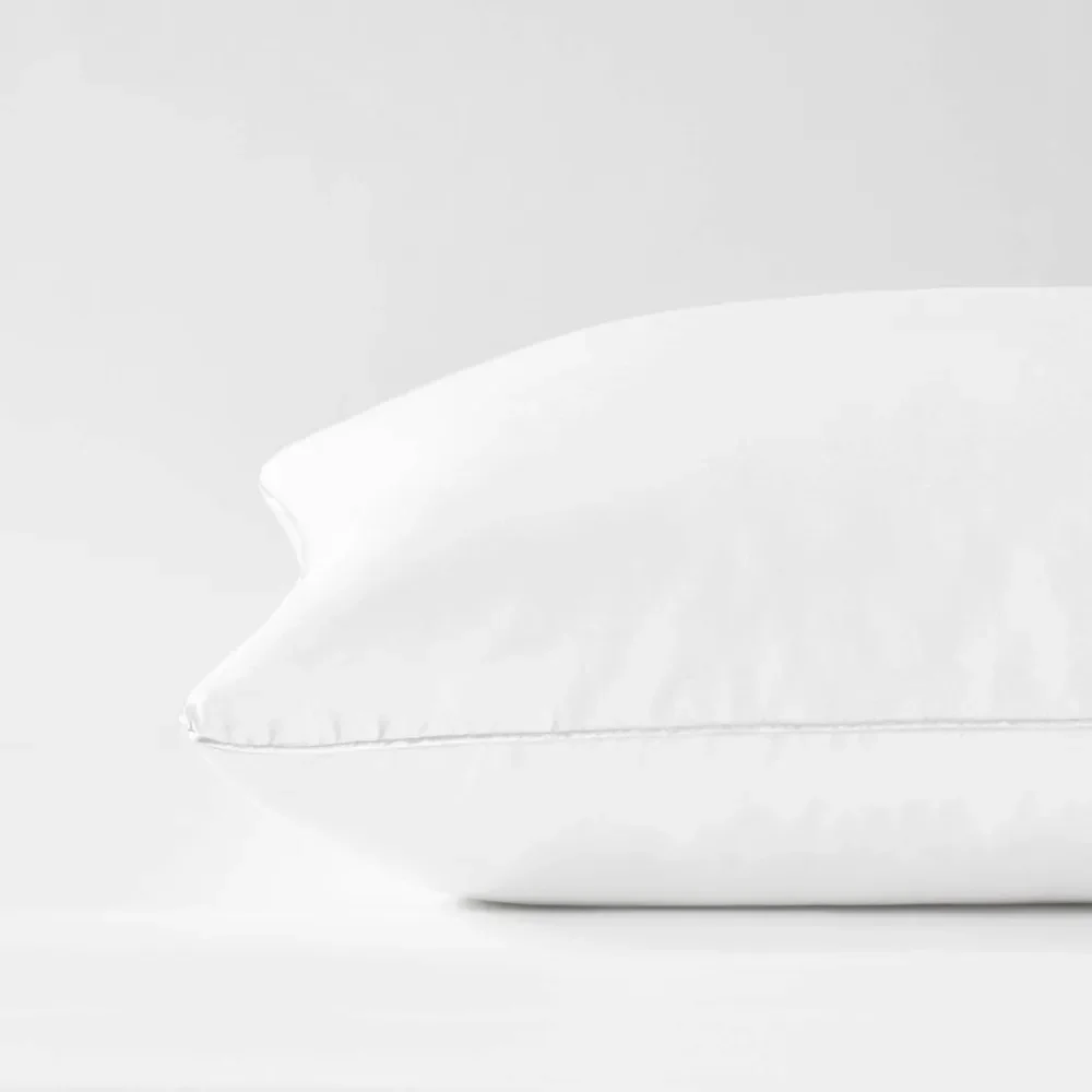 

Down Alternative Pillow - Hypoallergenic Pillow Breathable Organic Cotton Cover - Lofty Microdenier Down Alternative