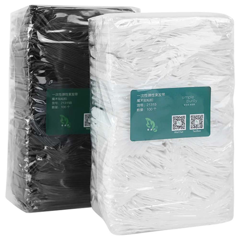 100 SZT. Opaska do włosów do makijażu w salonie kosmetycznym, włóknina, miękka opaska do pielęgnacji skóry, antypoślizgowa opaska do włosów do mycia i kąpieli, elastyczna dla kobiet i dziewcząt