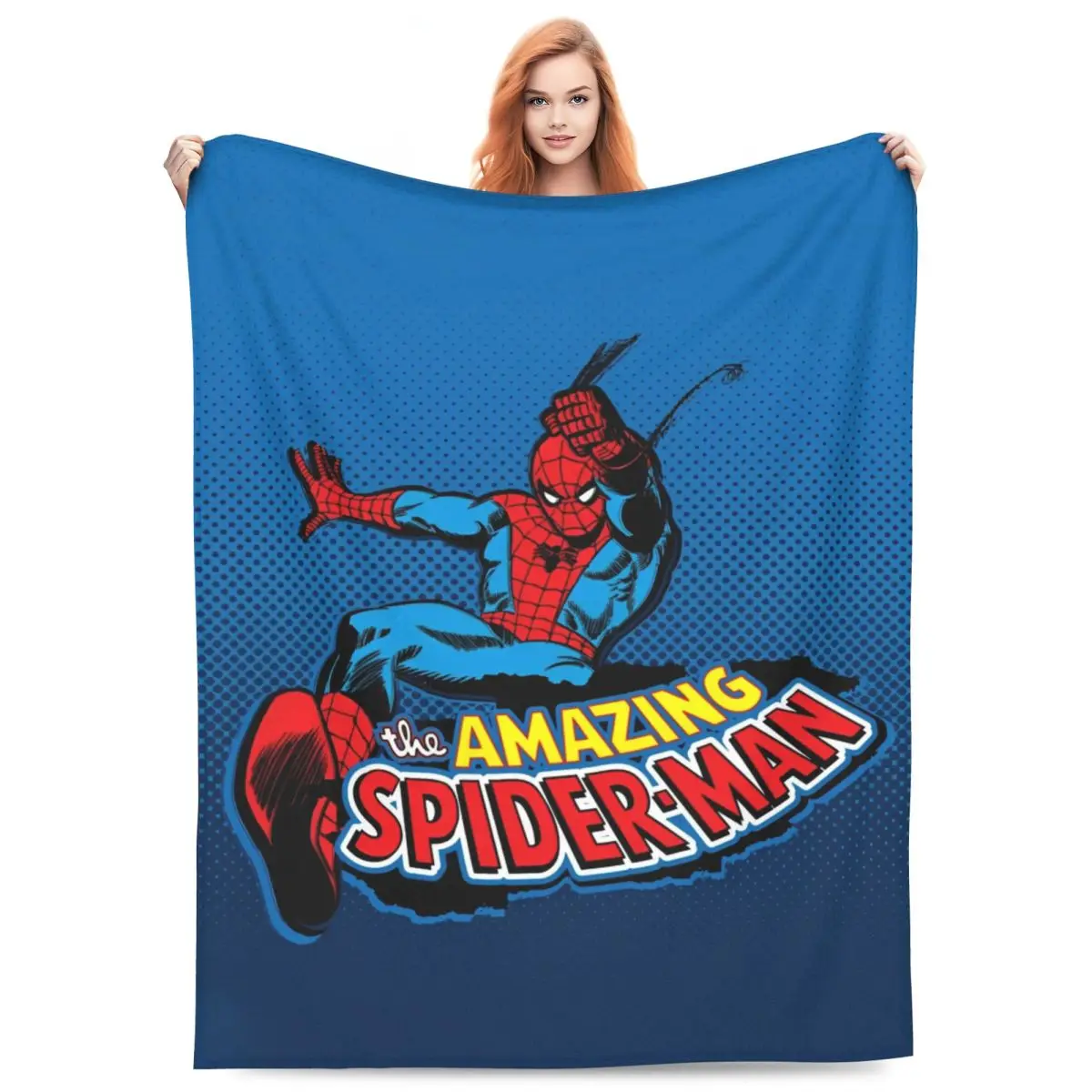 The Amazing Spider Man Logo Blanket Quality Warm Bedding Throws Winter Kids Home Decor Graphic Bedspread