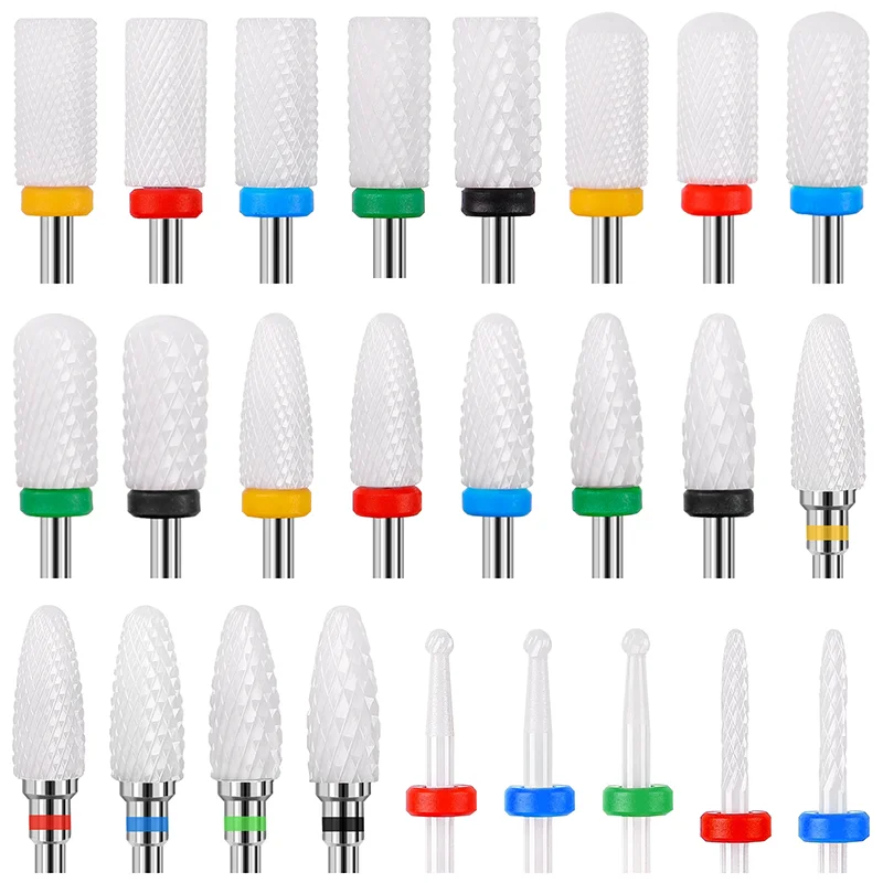 

Ceramic Milling Cutter Nail Drill Bit Electric Manicure Pedicure Mill Bits Machine Files Nail Art Tools Equipment