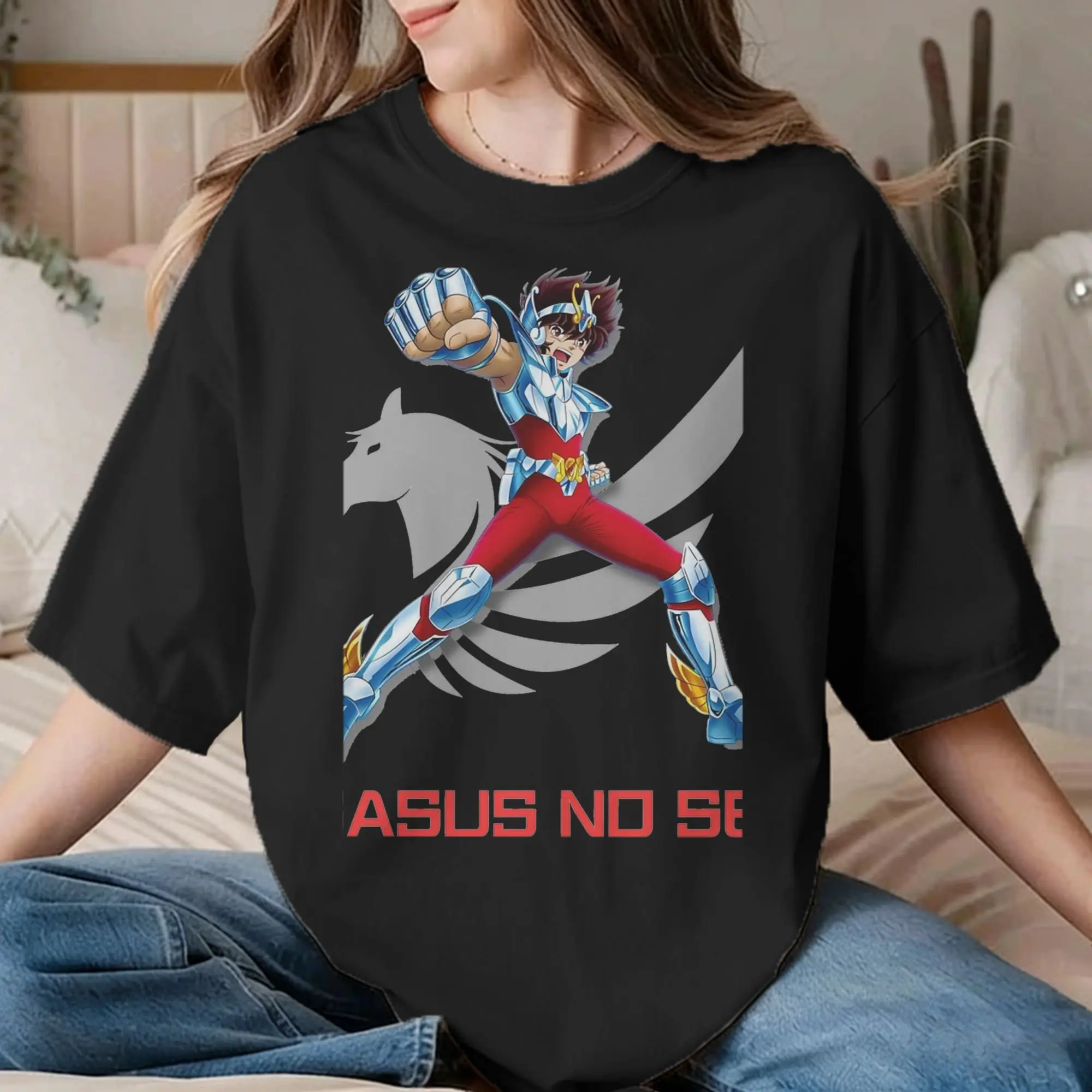 Amazing Knights of The Zodiac T-Shirt Men Women Round Neck 100% Cotton T Shirt Anime Short Sleeve Tees Birthday Present Tops