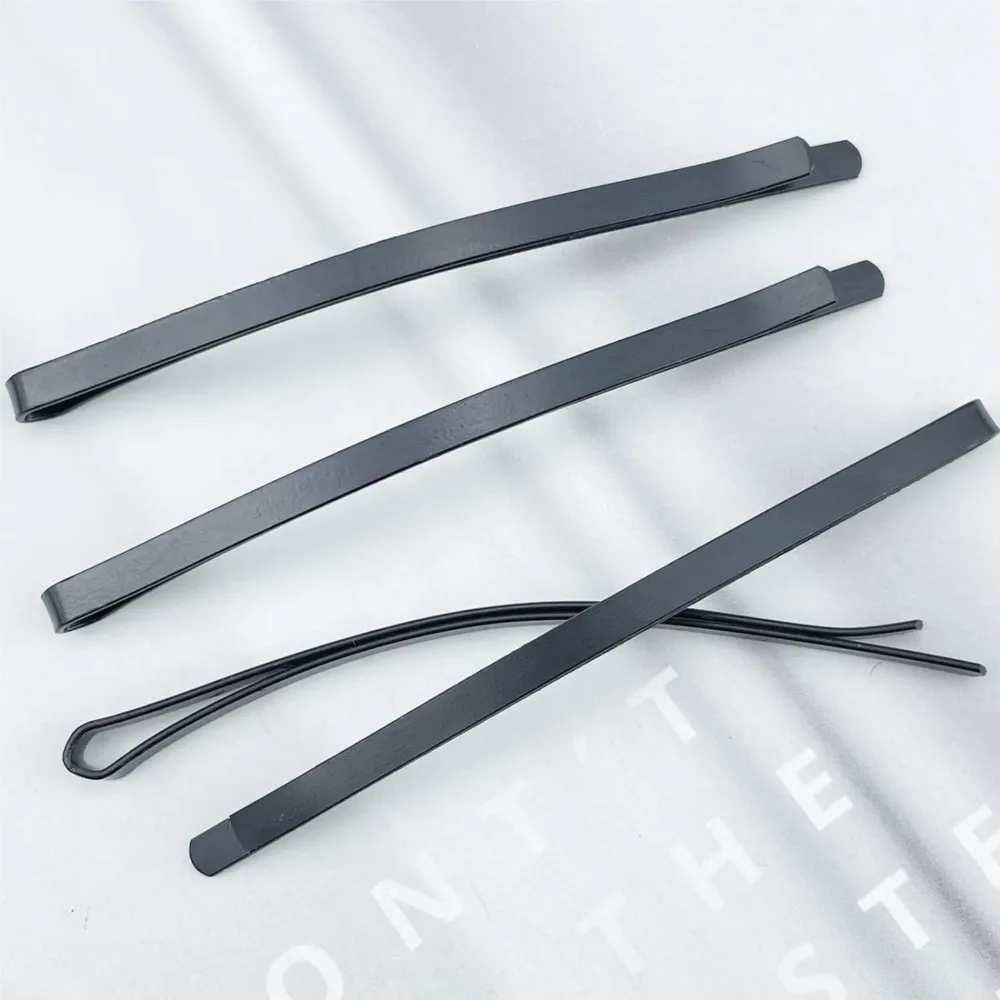 10pcs Black Bobby Pin Barrette Hair Clip Hairpin Setting Blank Base Hairstyle Tool for Women Girl DIY Jewelry Making Accessories