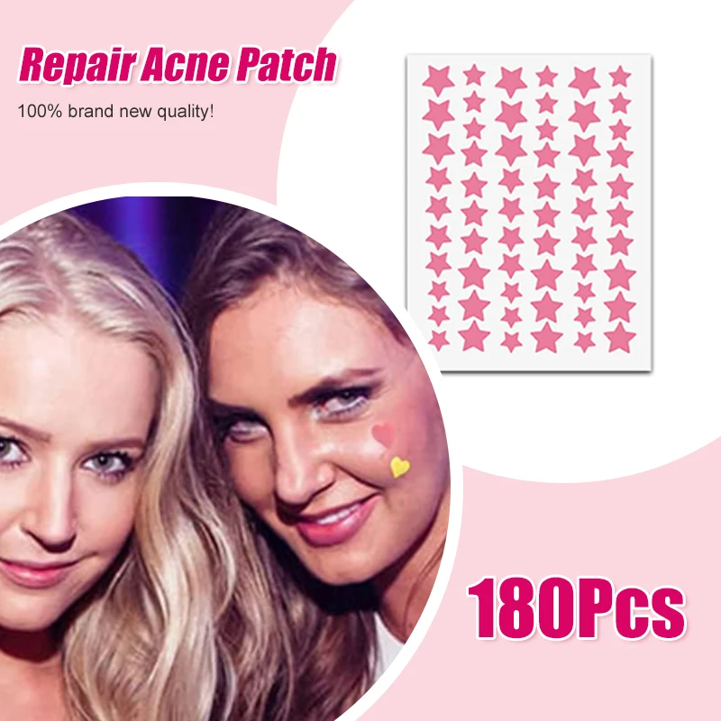180Pcs 여드름 패치 수리 여드름 클렌징 보이지 않는 통기성 방수 여드름 클렌징 컨실러 페이드 클린