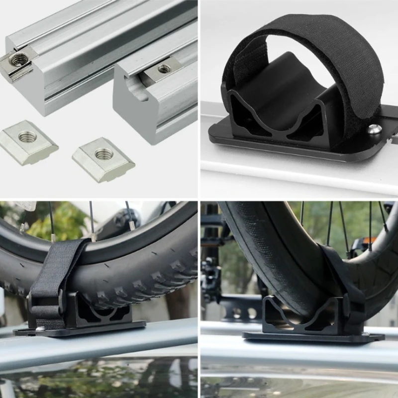 Bicycle Fork Mount Car Roof Rack Support Quick Release Thru Axle Carrier MTB Road Bike Front Fork Block Stand Holder Racks view 5