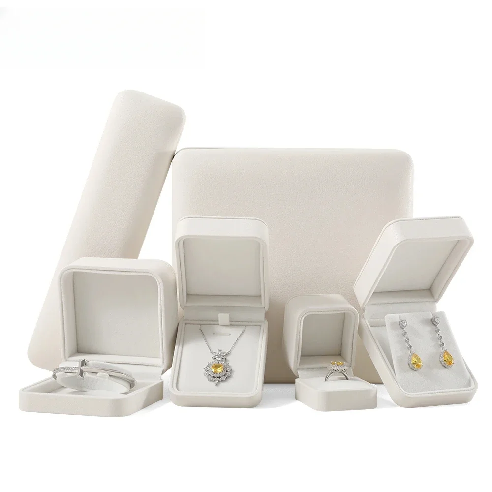 

YinBeiNi Ehering-Box, Armband, Halskette, Ohrringe, Aufbewahrungsbox, PU-Leder, Schmuck-Display, Organizer, Geschenk-Antragsbox