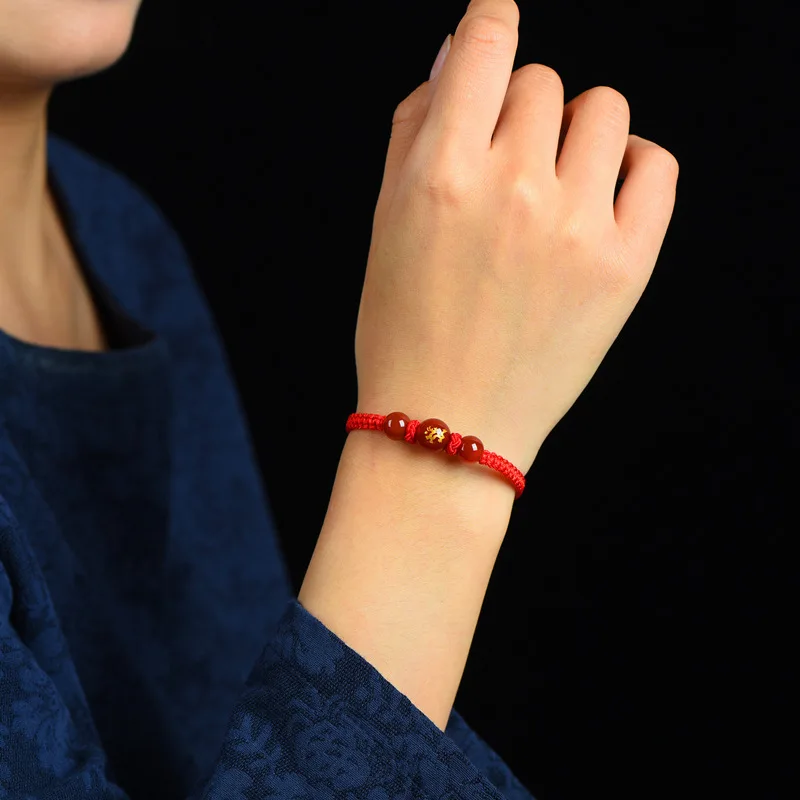 Good Luck 12 Constellation Zodiac Sign Braided Animal Couples Bracelet for Men Women Red Rope Bracelet New Year Jewelry Gift
