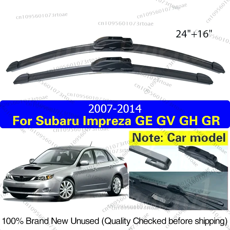 

2pcs For Subaru Impreza GE GV GH GR 2007 - 2014 Car Wiper Front Wiper Blades Windshield Windscreen Window Rain Brushes 24"+16"
