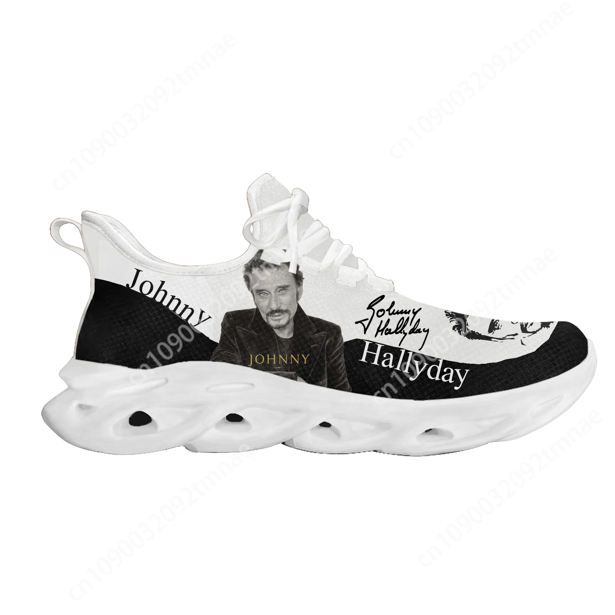 Johnny Hallyday Rock Singer Flats Sneakers Mens Womens Sports Shoes High Quality Custom Made DIY Sneaker Customized Shoe