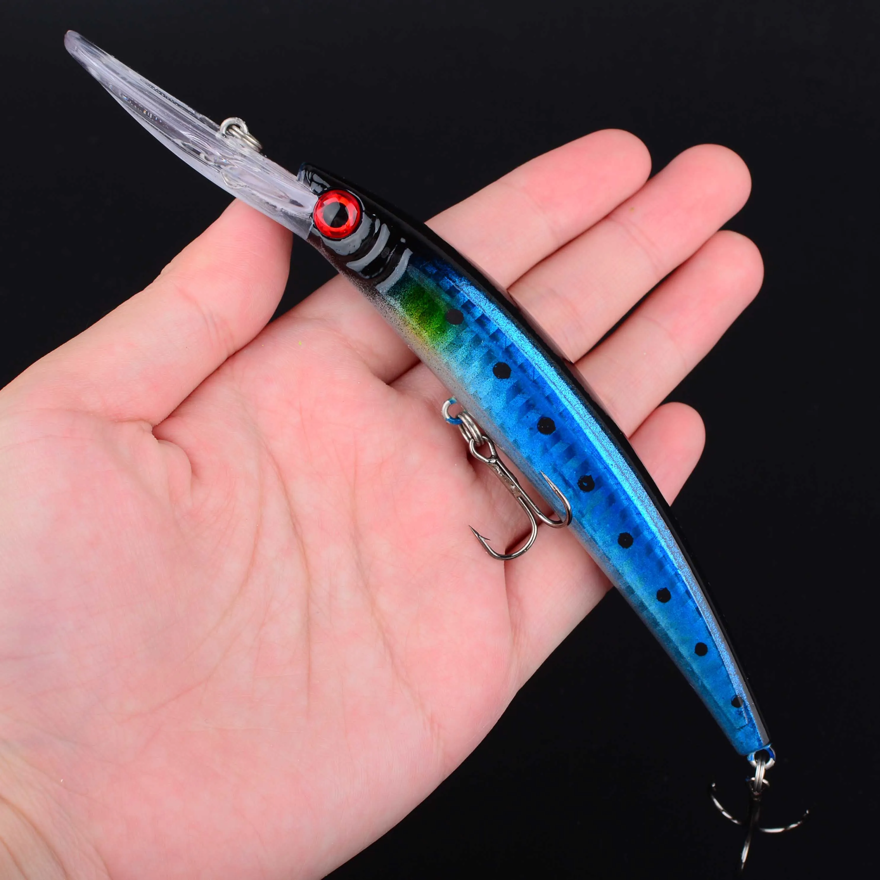 1PC Minnow Fishing Lure Laser Hard Artificial Bait 3D Eyes Fishing Wobblers Pike Carp Bait Crankbaits Fishing Tackle image 5