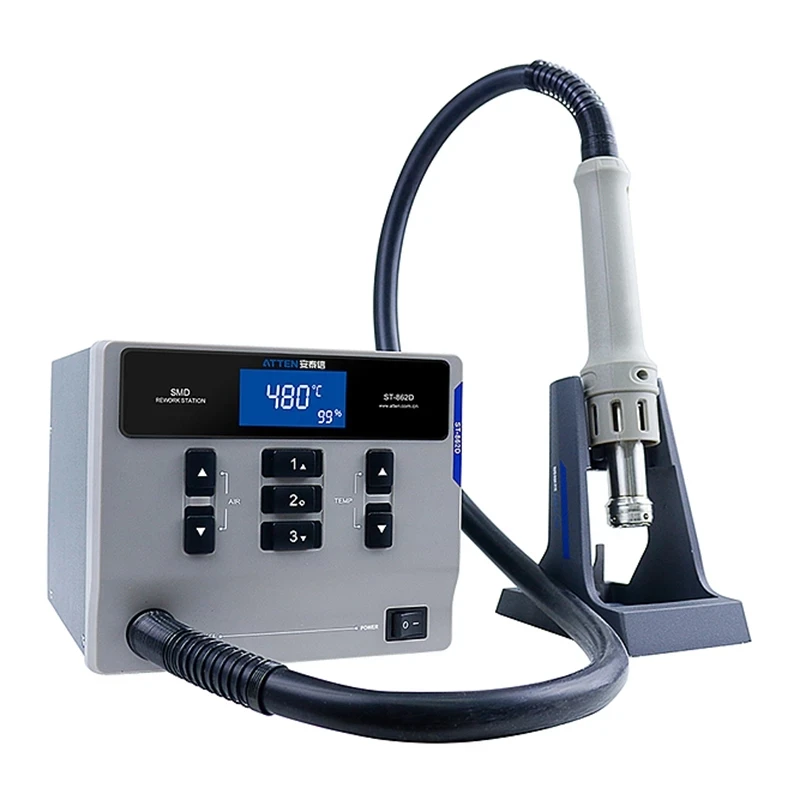 

Repair Digital Adjustable Electric Soldering Iron Desoldering Hot Air Gun Smd BGA Rework Soldering Station