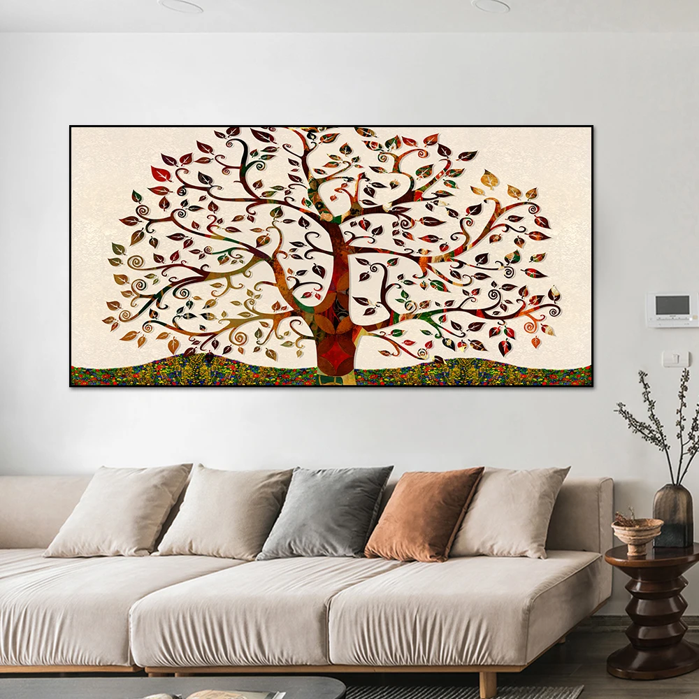 Modern Tree of Life Gustav Klimt Landscape Wall Art Poster Prints Canvas Scandinavian Painting Picture For Living Decor