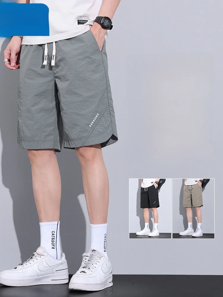 

Paul Men's Summer Ice Silk orts Casual Pants Five-Point Lightweight Cool Qui-Drng Youth Workwear Comfortable Versatile