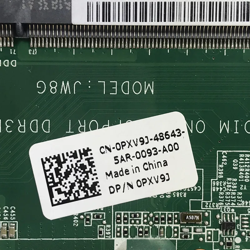 CN-0PXV9J 0PXV9J PXV9J Voor Dell 5480 Laptop Moederbord DAJW8GMB8C1 N15S-GM-S-A2 Met SR23W I7-5500U Cpu 100% Volledig Werken Goed