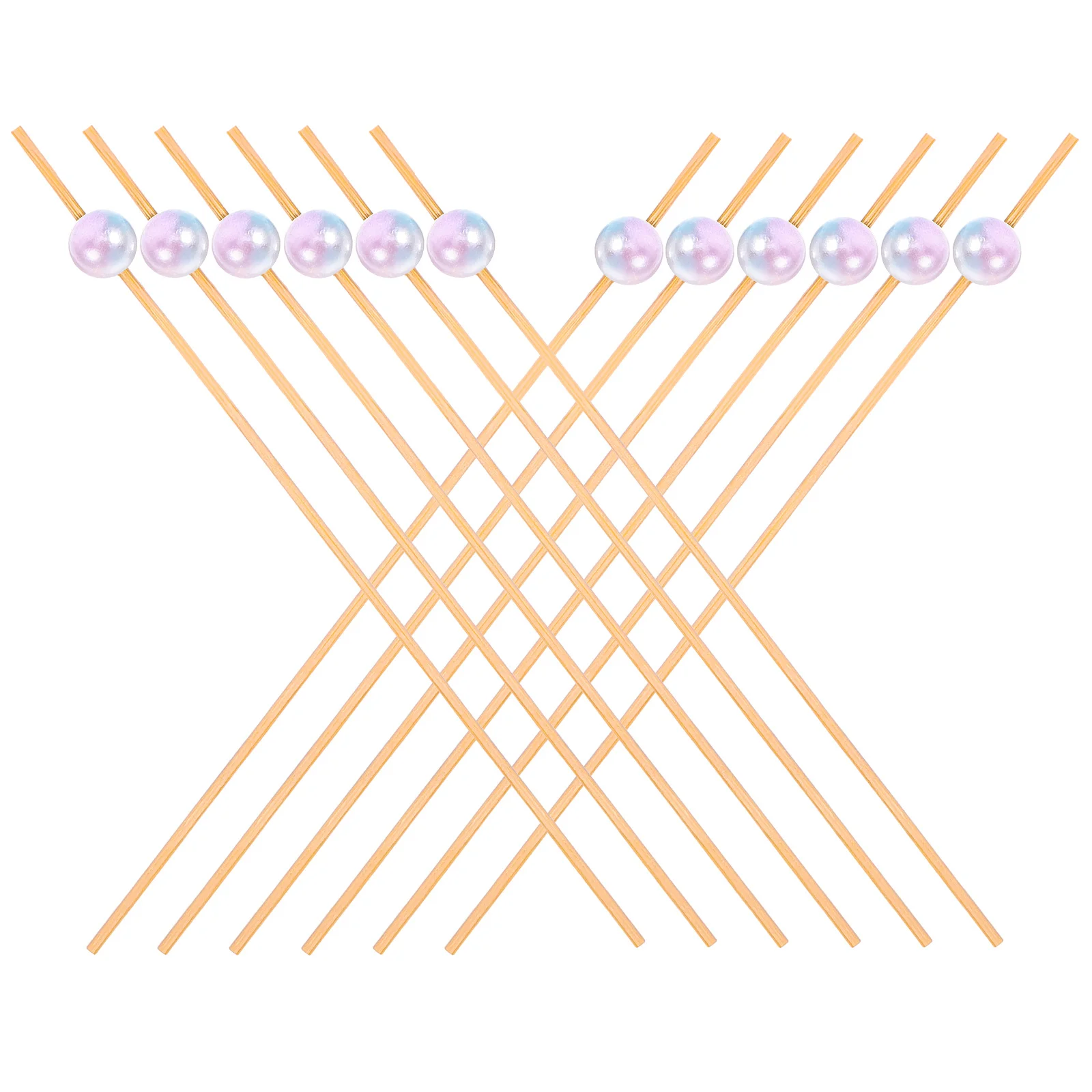 12 pics à cocktail décoratifs jetables couleur sirène, pics à nourriture pour apéritifs, desserts, fruits, fête, longs